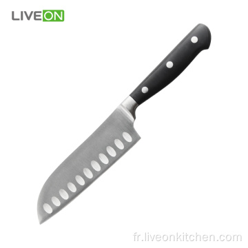 Couteau Santoku en acier avec manche en POM, 5 pouces